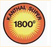 1750°C Kanthal Super MoSi2 H.E. 300mm L for 1750C Furnace - KSKSL-1800-M-LD