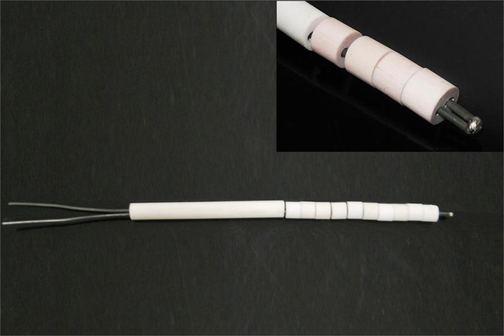 Thermocouple: K type (Ni-Cr/Ni-Al) 220mm (8.7") Length with Ceramic Sheath - TCK22