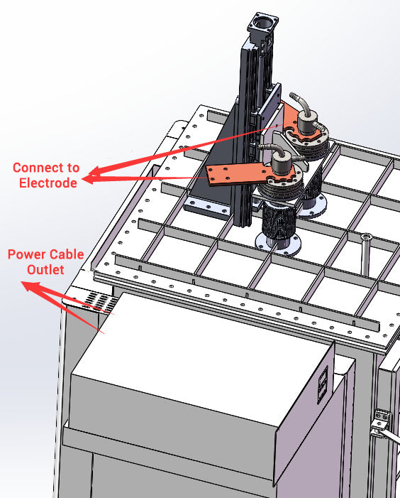 1600°C Electrolytic Furnace with 8"ID x 15"H Graphite Crucible - VEF1600L