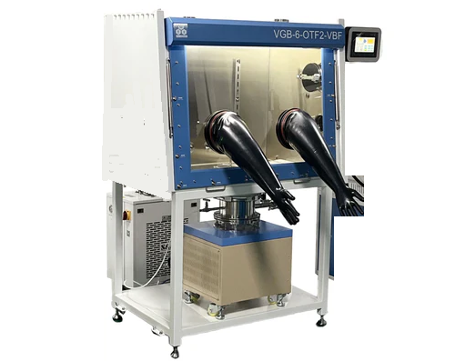 Glovebox with 1 PPM purification and Three 1200°C Max. Tube Furnaces  VGB-6-OTF2-VBF