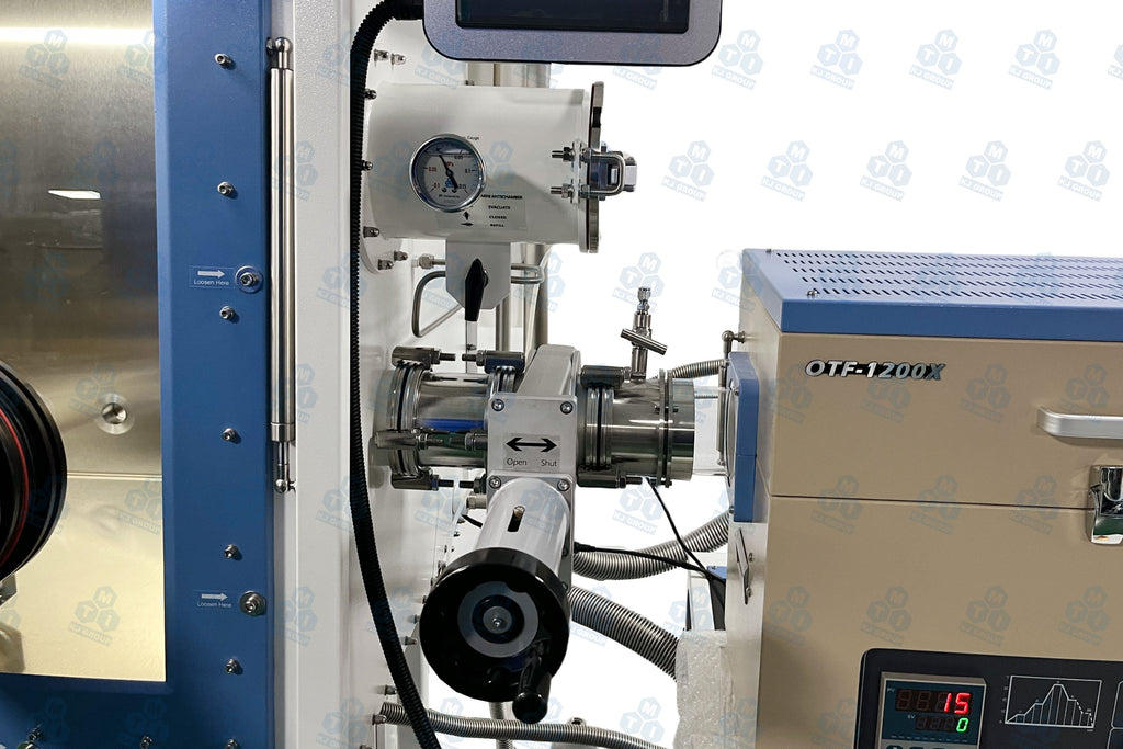Glovebox with 1 PPM purification and Three 1200°C Max. Tube Furnaces  VGB-6-OTF2-VBF