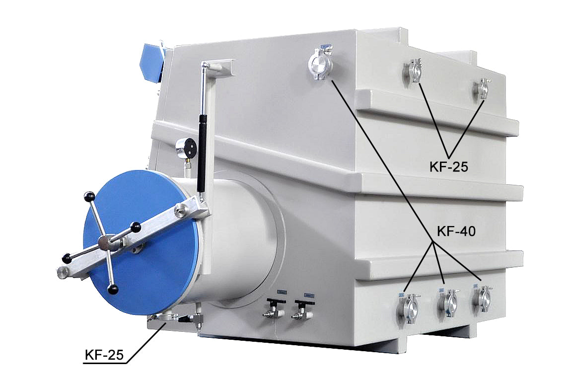 Large Stainless Steel Vacuum Glove Box (Chamber Size: 44"x29"x35") with Airlock Chamber - VGB-4A-LD