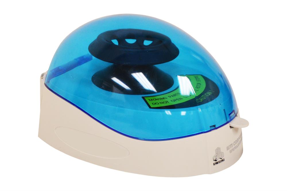Mini Centrifuge, Blue Lid, 6000 RPM with 16 Adaptors & 8 Tubes, 100-240VAC - VTC-1008-B-LD