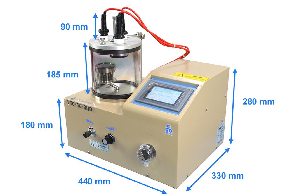 3 Rotary Target Plasma Sputtering Coater Including 3 Targets - VTC-16-3HD-LD