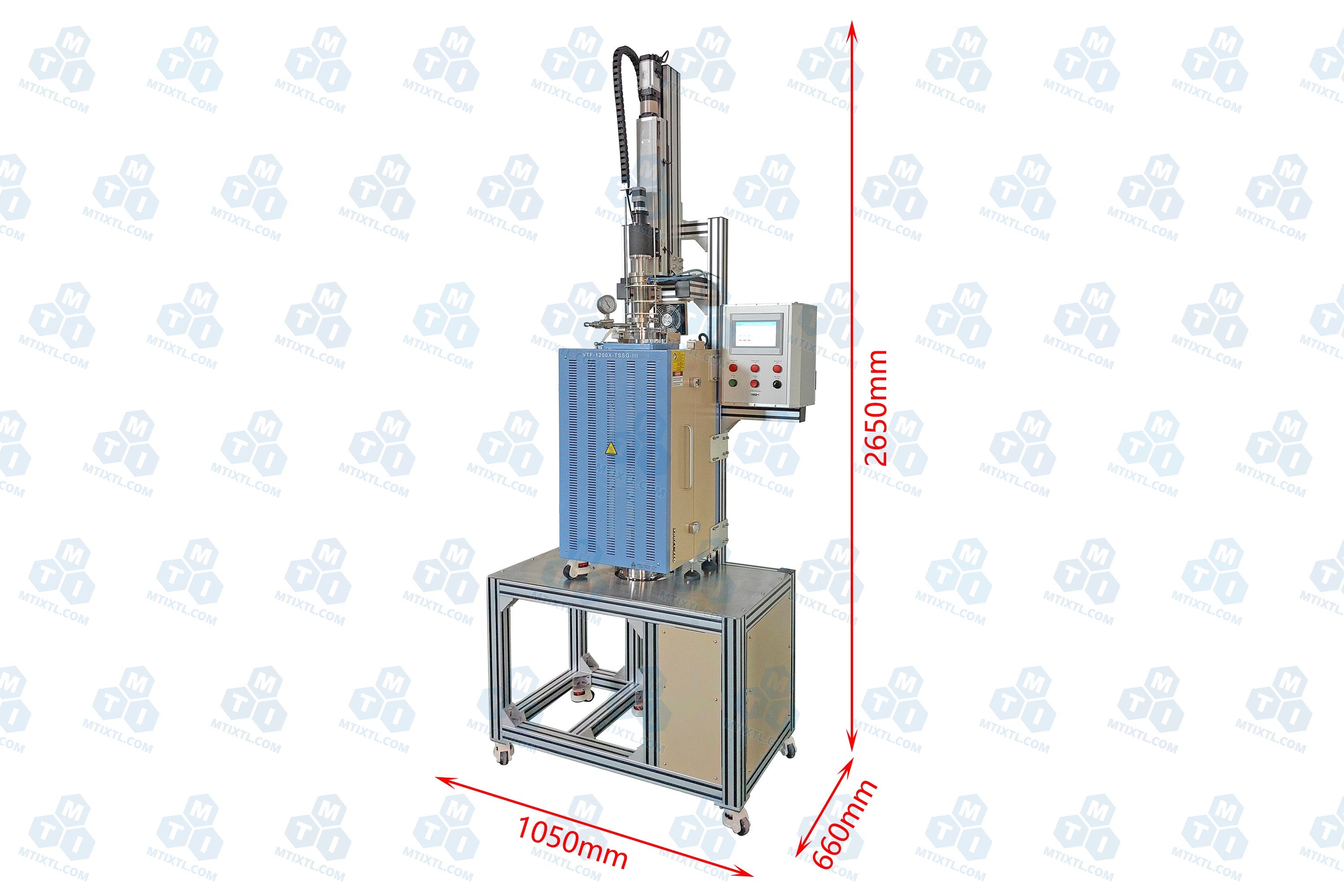 1100 ºC 3-zone Top Seeded Solution Growth (TSSG) Furnace - VTF1200XIIITSSG