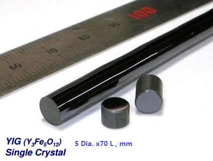 YIG single crystal substrate, two sides polished, (111), 5 mm dia. x 0.35 mm
