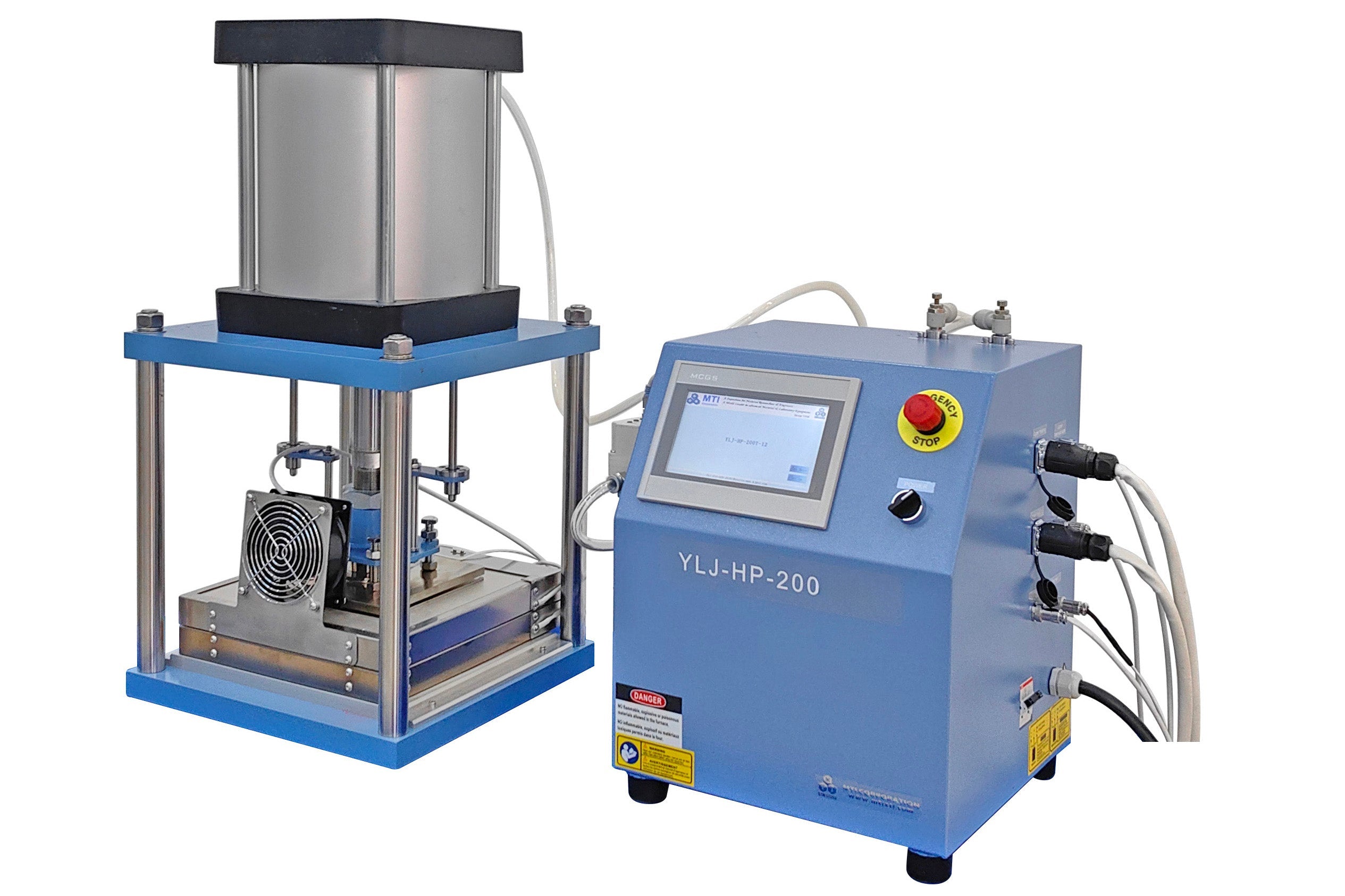1.6T Lamination Press 200C w/ Precision Pressure Controller Optional 12x12" or 20"x20" - YLJ-HP-200L