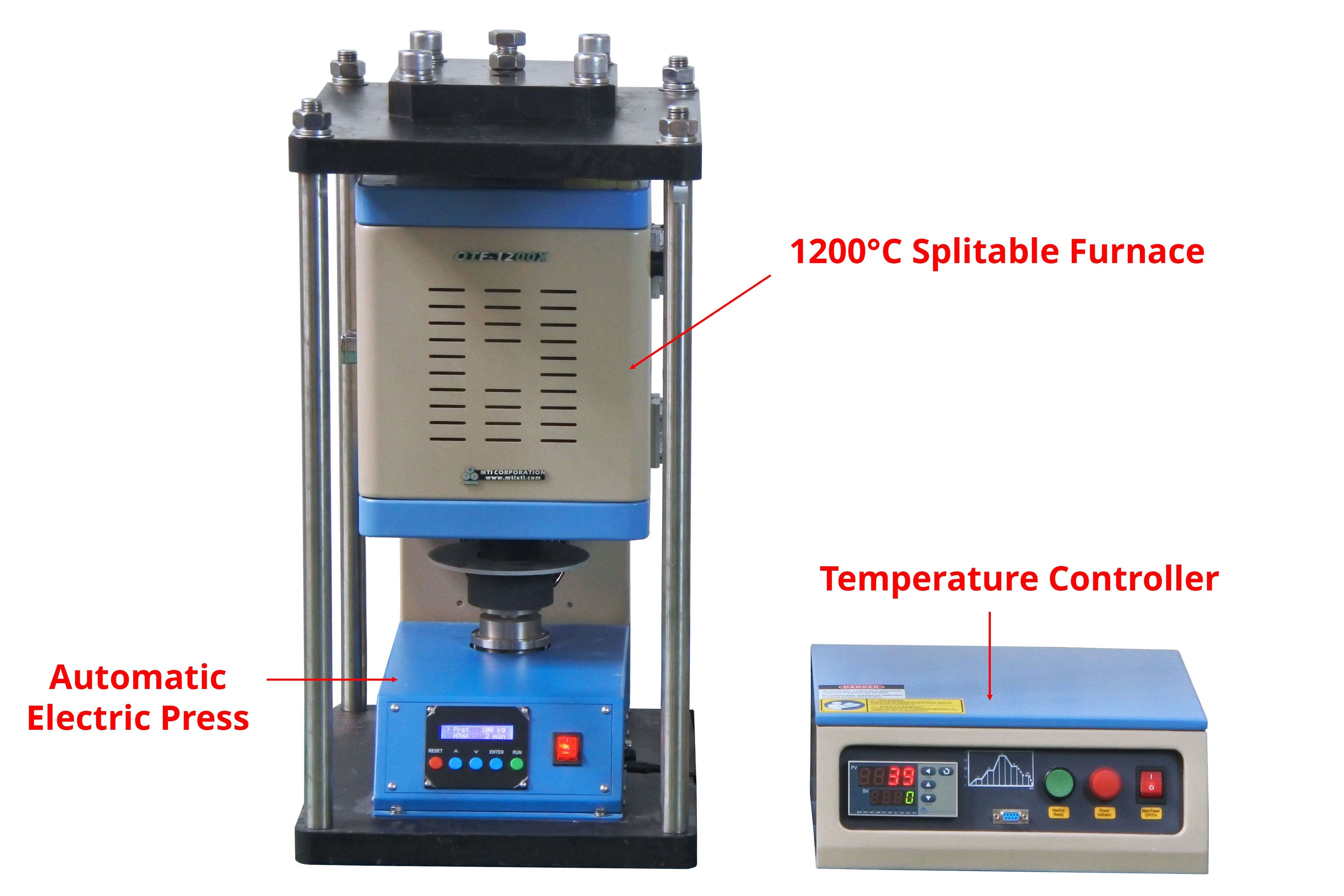 5T Electric Hot Pellet Press up to 1000 ºC - YLJHP7