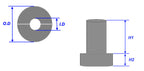 A Pair of Fiber Alumina Tube Adaptor for OTF1200X Tube Furnace with 1" Processing Tube - F-adaptor-D1