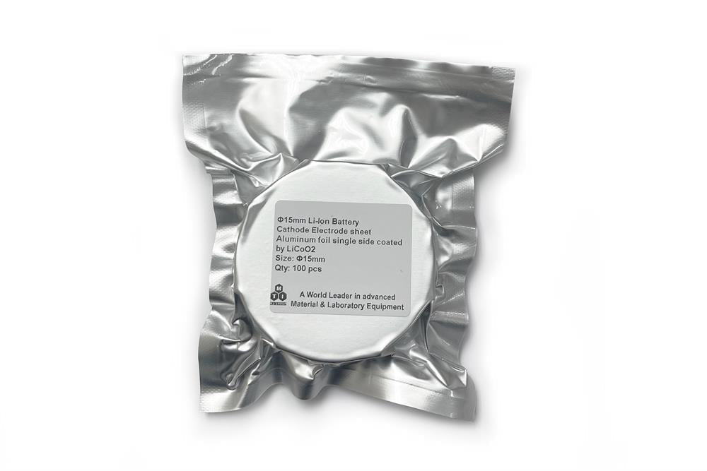 15 mm Dia LiFePO4 (LFP) Single Side Coated Cathode Electrode Disk for CR20XX Coin Cells 100 pcs/ pack - bcaf-LFP15