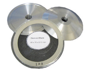 Ultra-thin 86 mm OD x 0.1 mm thickness Diamond Cutting Blades with 0.5" arbor Flange - EQ-EC422