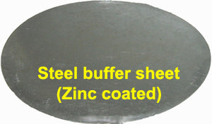 8" Dia x 0.7mm Thick Steel Buffer Sheet - SteelBF8