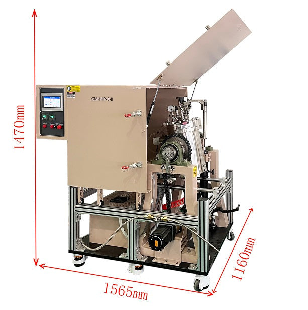 1200°C Max. Swingable Dual Heating-zone High Pressure Furnace -10 MPa for GaN Crystal Growth - CM-HIP-2-II
