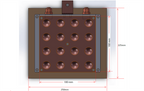 16 Cavities Square Copper Hearth for Arc Melting System in Glovebox - SP-AMC-16