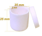 Alumina (Al2O3) Cylindrical Crucible from 0.1 mL to 3000mL optional