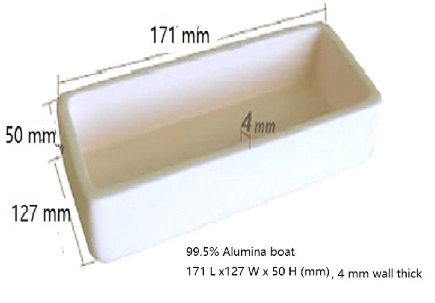 Alumina (Al2O3) Boat Crucible