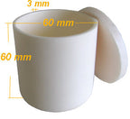 Alumina (Al2O3) Cylindrical Crucible from 0.1 mL to 3000mL optional