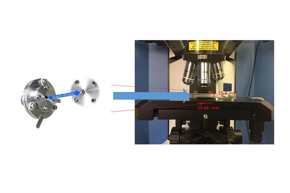 Split Test Cell with Quartz Window for In-situ Raman Analysis - EQ-STC-RAMAN
