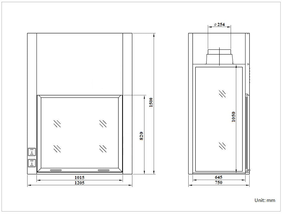 Bench-Top Fume Hood with Lamp & Blower with optional Carbon-filtered Enclosures, 45"Wx 25"Dx 41"H, -FH-36