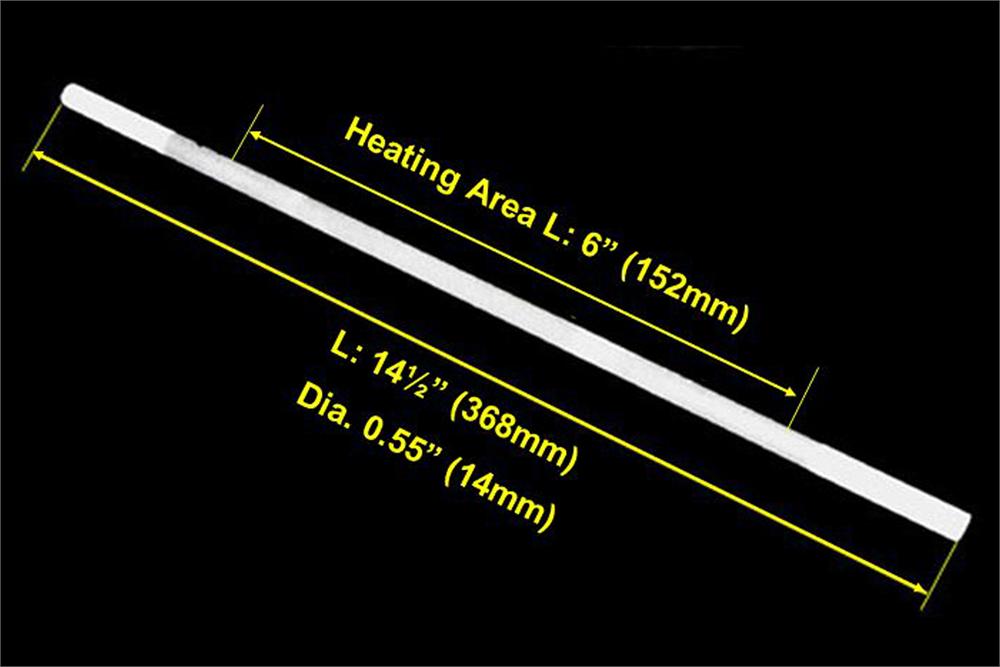 1500°C SiC Electric Heating Element (368mm L) - G1500HE368