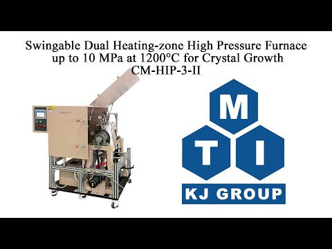 1200°C Max. Swingable Dual Heating-zone High Pressure Furnace -10 MPa for GaN Crystal Growth - CM-HIP-2-II