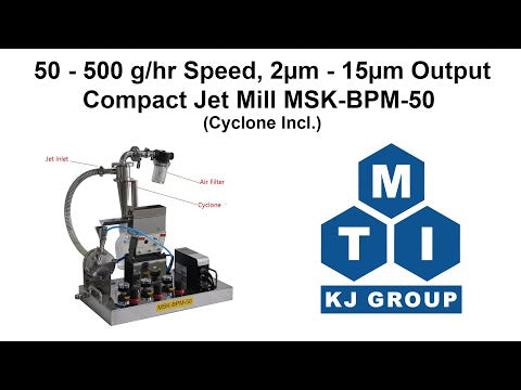 Compact Jet Mill, Speed 50 - 500 g/hr - MSK- BPM-50