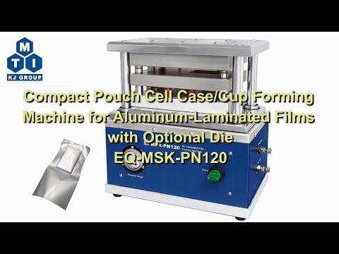 Compact Pouch Cell Case Forming Machine for Aluminum-Laminated Films w/ Optional Die - MSK-PN120