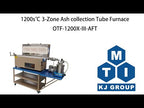 1200°C 3-Zone Ash Collection Tube Furnace - OTF-1200X-III-AFT