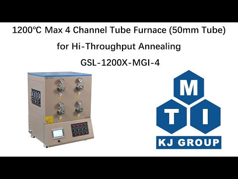 1200C Max 4 Channel Tube Furnace w/ 3"ID Quartz Tube for Hi-Throughput Annealing - GSL1700XMGI4