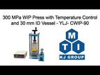 300 MPa CIP or WIP Press with Electrode Feedthroughs and 30 mm ID Vessel - YLJ-CWIP-300
