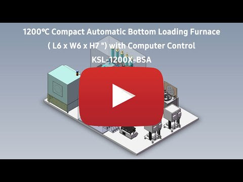 1500℃ Compact Automatic Bottom Loading Furnace (6 x 6 x 6", L x D x H)  - KSL1500XBSA