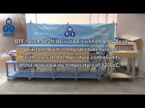 12 Zone Ultra-Long Split Tube Furnace with 5" OD x 20’ L Quartz Tube , 1100 ℃ Max.) - OTF-1200X-6M