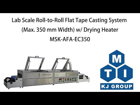 Lab Scale Roll-to-Roll Flat Tape Casting System (Max. W350 x L 4000 mm) w/ Drying Heater - MSK-AFA-EC350