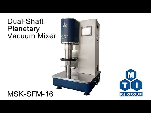 Desk-Top Dual-Shaft Planetary Vacuum Mixer w/ Optional Containers (50-500ml) up to 600 RPM -MSK-SFM-16