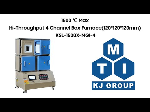 1500 ℃ Max Hi-Throughput 4 Channel Box Furnace(120*120*120mm) KSL-1500X-MGI-4