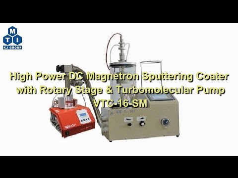 High Power DC Magnetron Sputtering Coater w Rotary Stage & Water Chiller - VTC-16-SM