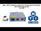 550 °C Max Hot Pellet Press with Si3N4 Die and 5T Digital Pressure & Temp. Control - YLJ-HP2