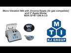 Micro-Vibration Mill with Grinding Tubes, YSZ Beads and 3" Agate Mortar - MSK-SFM-12M-A-LD