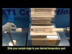 1200°C Tube Furnace (3" ID) w/ Automatic Sliding of Internal Crucible - OTF-1200X-80-DVD