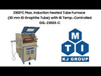 2300ºC Max. Induction heated Tube Furnace (30 mm ID Graphite Tube) with IR Temp.-Controlled - GSL-2300X-C