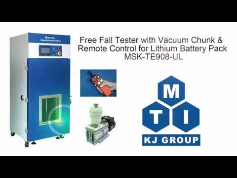 Free Fall Tester with Vacuum Chuck & Remote Control for Lithium Battery Pack ( IEC 62133) - MSK-TE908-UL