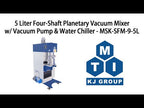 5 Liter Four-Shaft Planetary Vacuum Mixer with Vacuum Pump & Water Chiller - MSK-SFM-9-5L