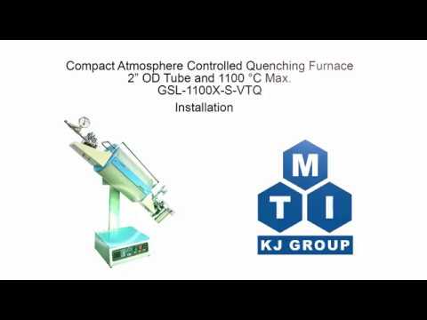 Compact Atmosphere Controlled Quenching Furnace - 2" OD Tube and 1100C Max. - GSL-1100X-S-VTQ