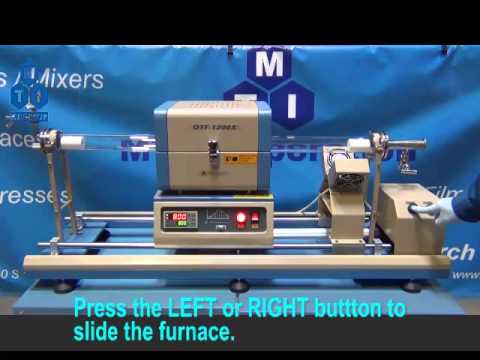 Compact Auto-Sliding Tube Furnace (2"OD, 1200C max.) for Fast Heating / Cooling - OTF1200XSL50