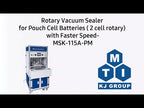 Rotary Vacuum Sealer for Pouch Cell Batteries ( 2 cell rotary) with Faster Speed- MSK-115A-PM