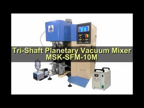 2 Liter Tri-Shaft Planetary Vacuum Mixer with Vacuum Pump & Water Chiller - MSK-SFM-2L-A