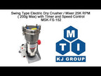 Swing Type Electric Dry Crusher / Mixer 25K RPM ( 200g Max) with Timer and Speed Controller- MSK-FS-152