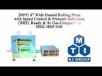 8" Width 200C Hot Rolling Press w/ Digital Pressure Display (Ar Gas Compatible)- MSK-HRP-04B