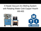 4 Heads Vacuum Arc Melting System with Rotating Water Cold Copper Hearth - AM-400