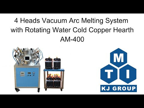 4 Heads Vacuum Arc Melting System with Rotating Water Cold Copper Hearth - AM-400